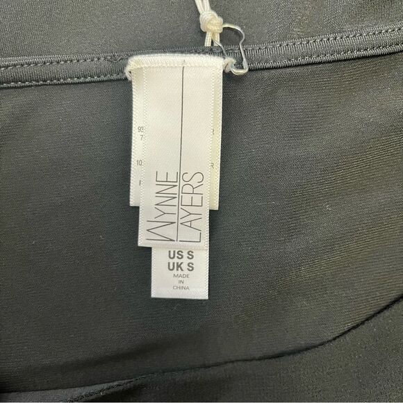 Marla Wynne Layers Chiffon Overlay Handkerchief Hem Poncho Top Size Small NWT - Picture 7 of 11